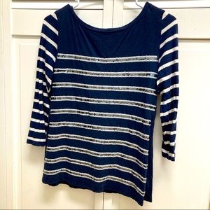 FIRM PRICE! Gap sequined 3/4 sleeve Tee